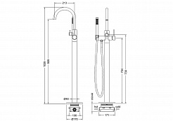 Timo Смеситель Saona 2310/00Y-CR напольный – фотография-2